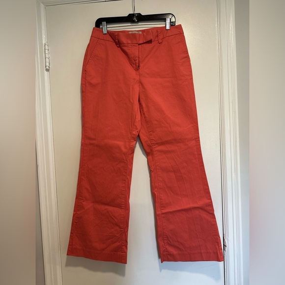 LL Bean Women Chino Sz:10 Dusty Orange/ salmon - Favorite Fit Straight Pant - Picture 1 of 15